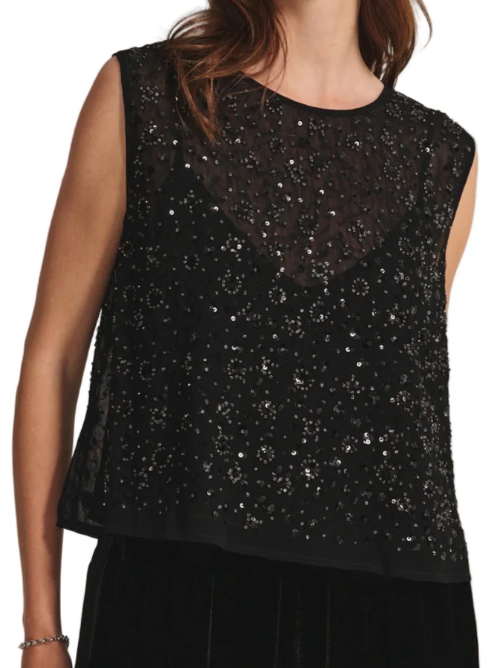 VELVET - SERENA TOP IN BLACK